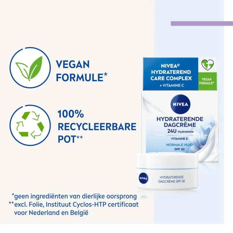 NIVEA Essentials 24u Hydraterende Dagcrème SPF30 Normale Huid 50 ML