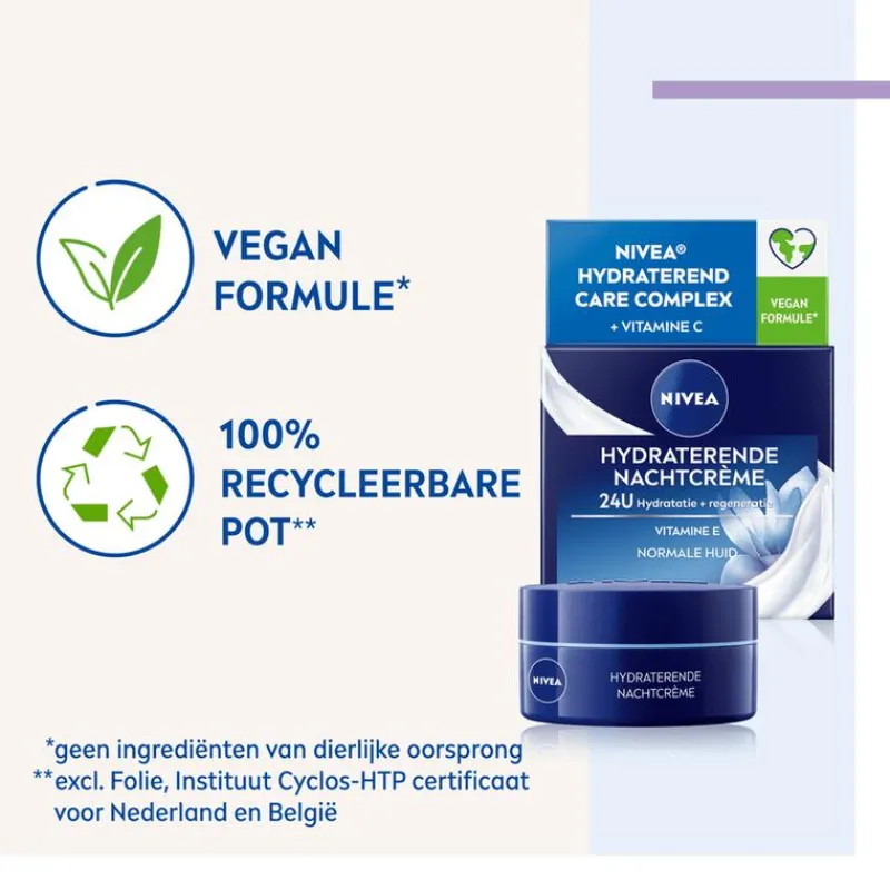 NIVEA Essentials 24u Hydraterende Nachtcrème Normale Huid 50 ML