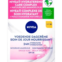 NIVEA Essentials 24u Voedende Dagcrème SPF 30 Droge Huid 50 ML