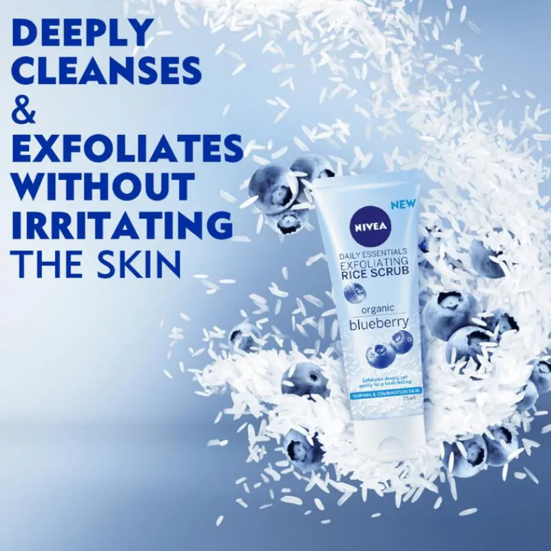 NIVEA Essentials Verfrissende Rice Scrub Peeling Exfoliant 75 ML