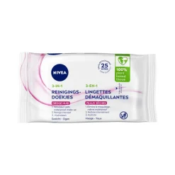 NIVEA 3-in-1 Reinigingsdoekjes Droge Huid 25 stuks