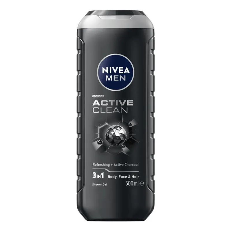 Heren NIVEA MEN Active Clean 3-in-1 Douchegel 500 ML