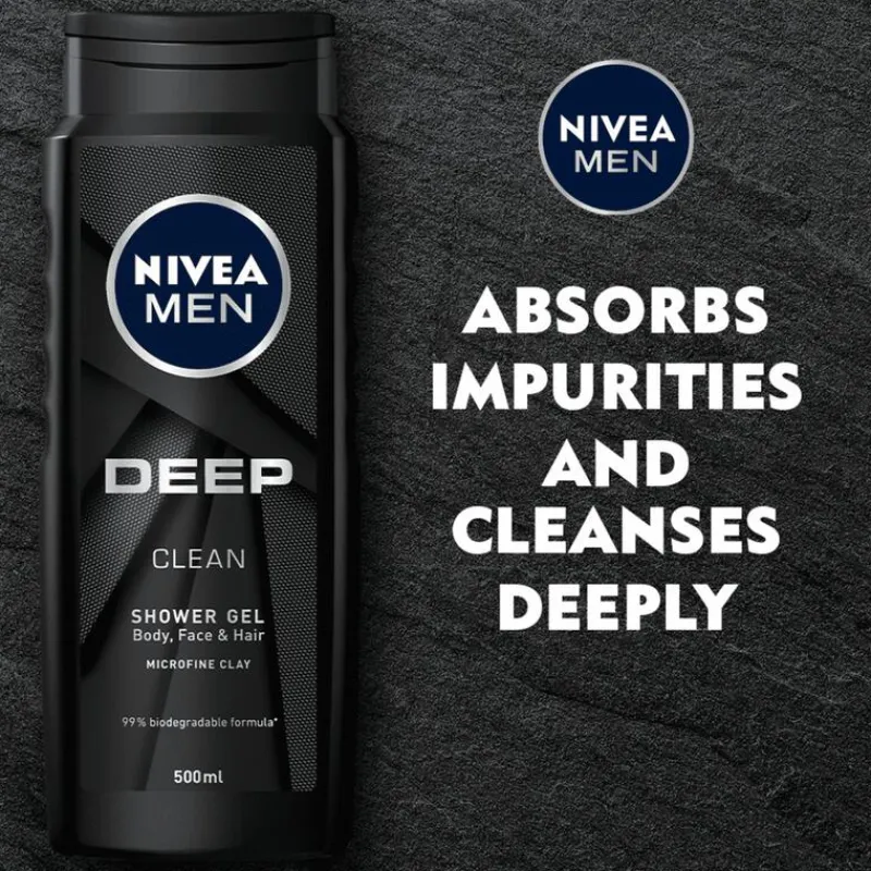 NIVEA MEN Deep Clean 3-in-1 Douchegel 250 ML