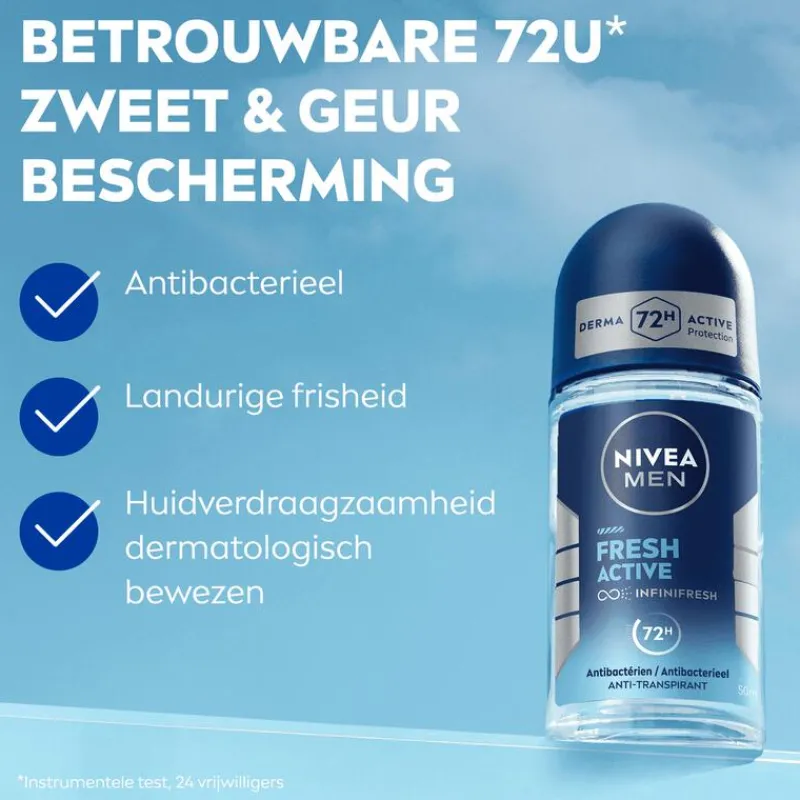 NIVEA MEN Fresh Active Deodorant Roller 50 ML