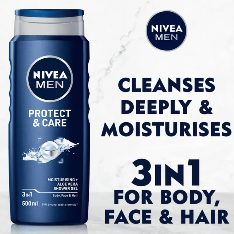 NIVEA MEN Protect & Care 3-in-1 Douchegel 500 ML