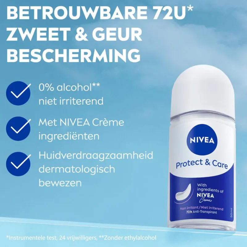 NIVEA Protect & Care Deodorant Roller 50 ML