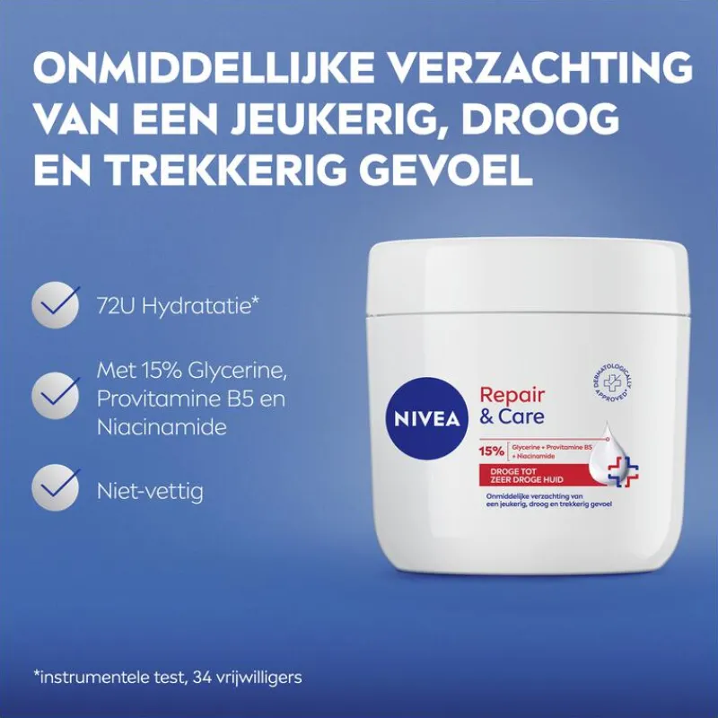 NIVEA Repair & Care Intensief Hydraterende Bodycrème 400 ML