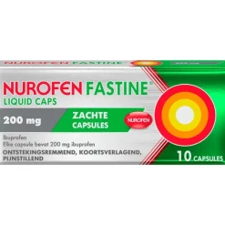 Nurofen Fastine Liquid Caps 200 mg Capsule Zacht 10 stuks