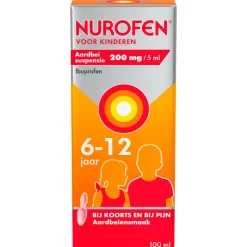Nurofen voor Kinderen Aardbei Suspensie 200 mg/5 ML