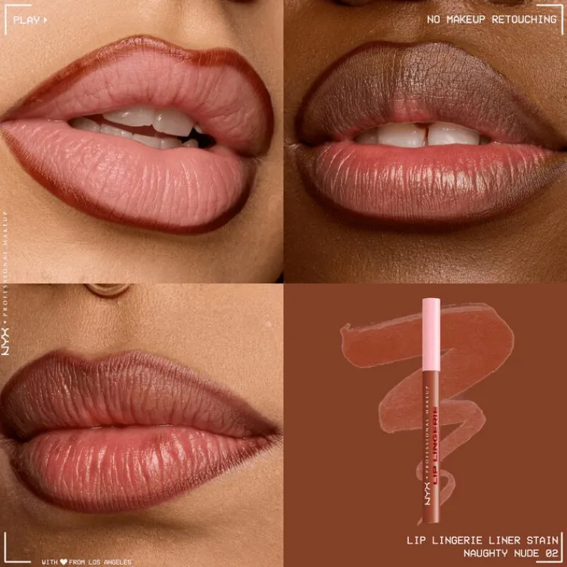 NYX Professional Makeup Lip Lingerie Liner Stain 02 Naughty Nude Bruin