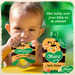 Olvarit Knijpfruit Abrikoos Banaan Granen