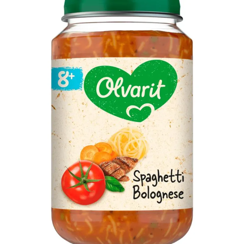 Olvarit Spaghetti Bolognese Babyhapje 8+ maanden 200 GR