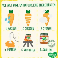 Olvarit Tomaat Rundvlees Aardappel Wortel Babyhapje 6+ maanden 200 GR