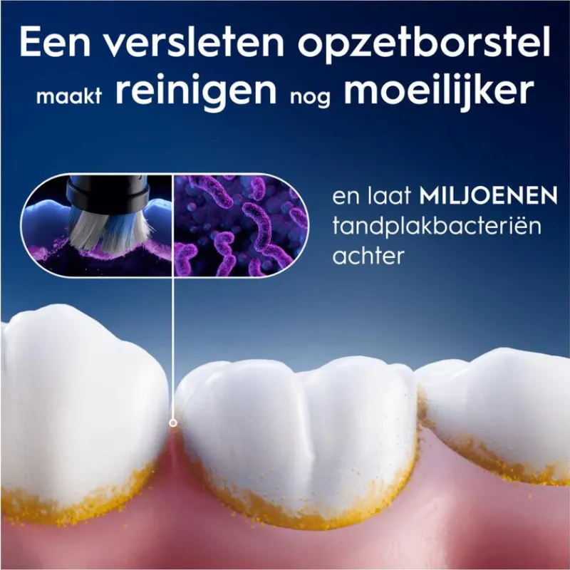Oral-B iO Radiant White Opzetborstels Zwart 4 Stuks