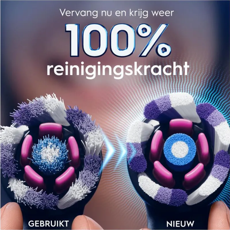 Oral-B iO Radiant White Opzetborstels Zwart 4 Stuks
