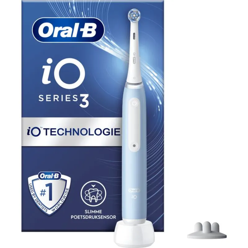 Oral-B iO 3S Blauwe Elektrische Tandenborstel By Braun - 1 stuk