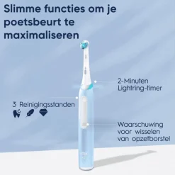 Oral-B iO 3S Blauwe Elektrische Tandenborstel By Braun - 1 stuk