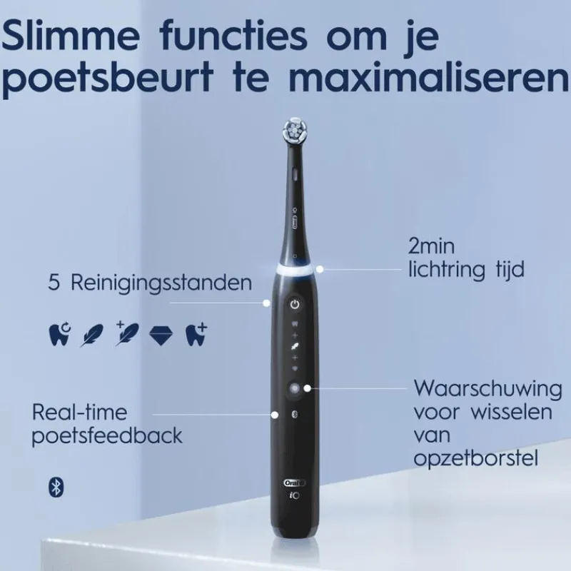 Oral-B iO 5S Duo Zwart & Wit 2 Elektrische Tandenborstels