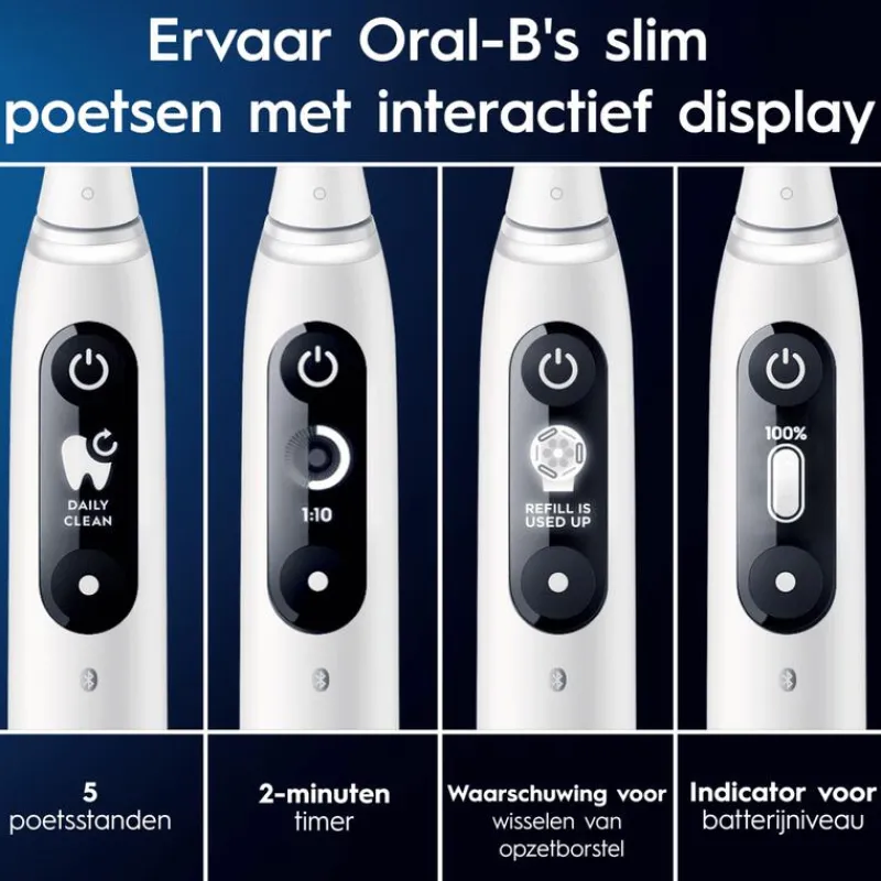 Oral-B iO 6 Wit & Roze 2 Elektrische Tandenborstels By Braun