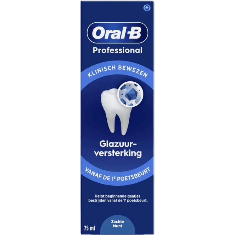 Oral-B Professional Glazuurversterkende Tandpasta Zachte Munt 75ML