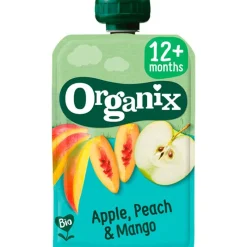 Organix Bio Knijpfruit Appel, Perzik, Mango