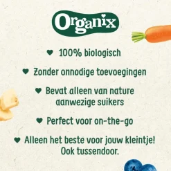 Organix Bio Knijpfruit Havermout, Appel, Banaan, Framboos, Bosbes