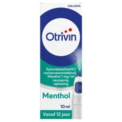 Otrivin Menthol Xylometazoline HCI 1 mg/ml Neusspray bij een Verstopte Neus 10 ML