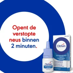 Otrivin Xylometazoline HCI 1 mg/ml Neusdruppels bij een Verstopte Neus 10 ML