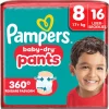 Pampers Baby Dry Pants Luierbroekjes Maat 8 17+ KG 16 Stuks