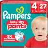 Pampers Baby Dry Pants Luierbroekjes Maat 4 9-15 KG 27 Stuks