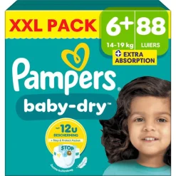 Pampers Baby Dry XXL Pack Luiers Maat 6+ 14-19 KG 88 Stuks