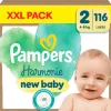Pampers Harmonie XXL Pack Luiers Maat 2 4-8 KG 116 Stuks