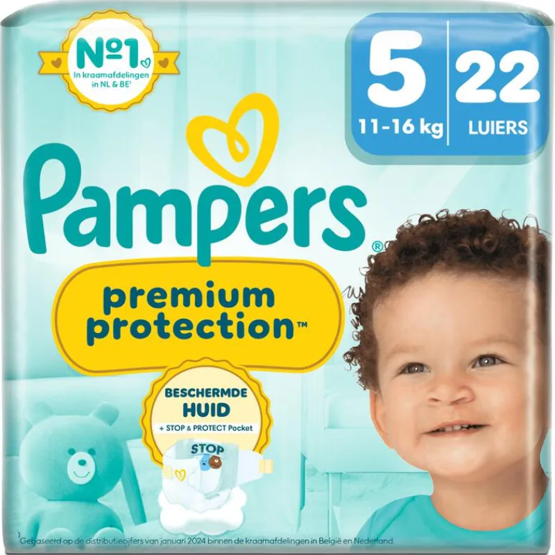 Pampers Premium Protection Luiers Maat 5 11-16 KG 22 Stuks