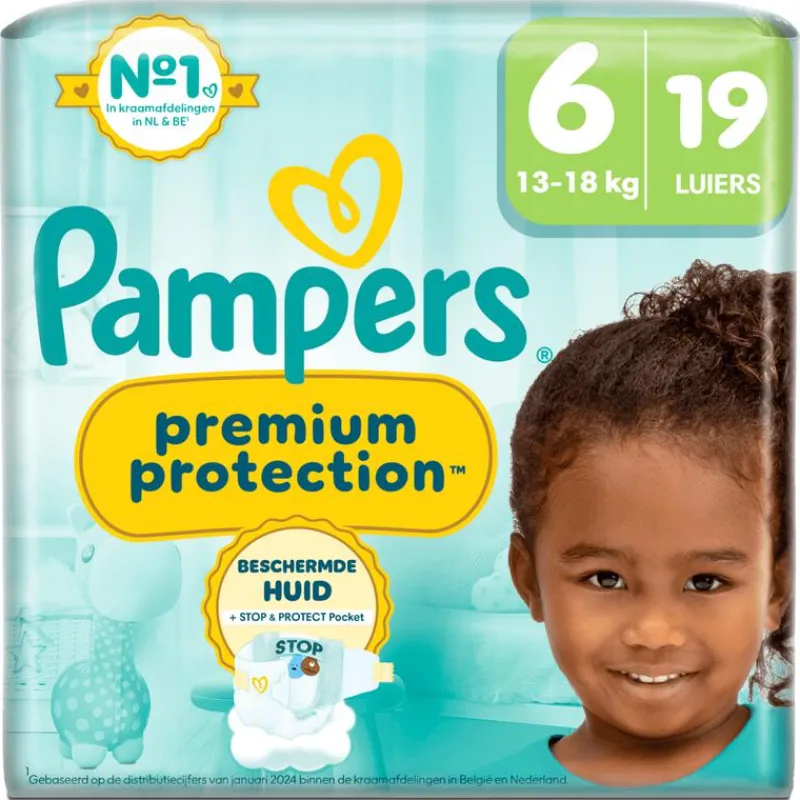 Pampers Premium Protection Luiers Maat 6 13-18 KG 19 Stuks
