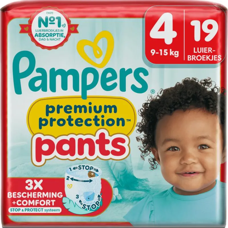 Pampers Premium Protection Pants Luierbroekjes Maat 4 9-15 KG 19 Stuks