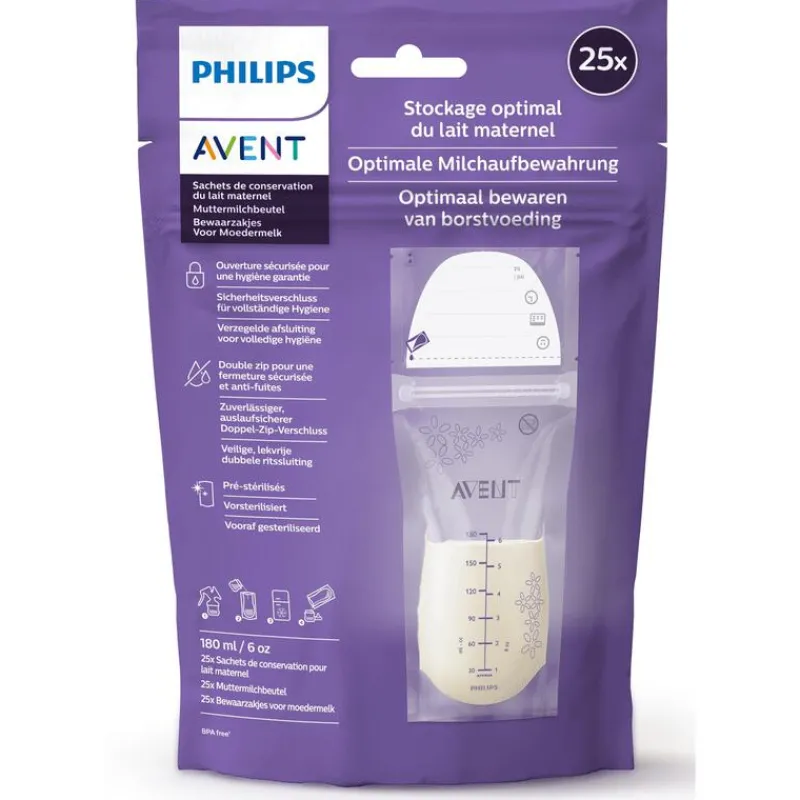 Philips Avent Bewaarzakken Moedermelk 25 stuks