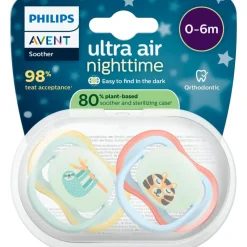 Philips Avent Fopspeen Ultra Air Night 0-6M Double Pack - SCF376/24