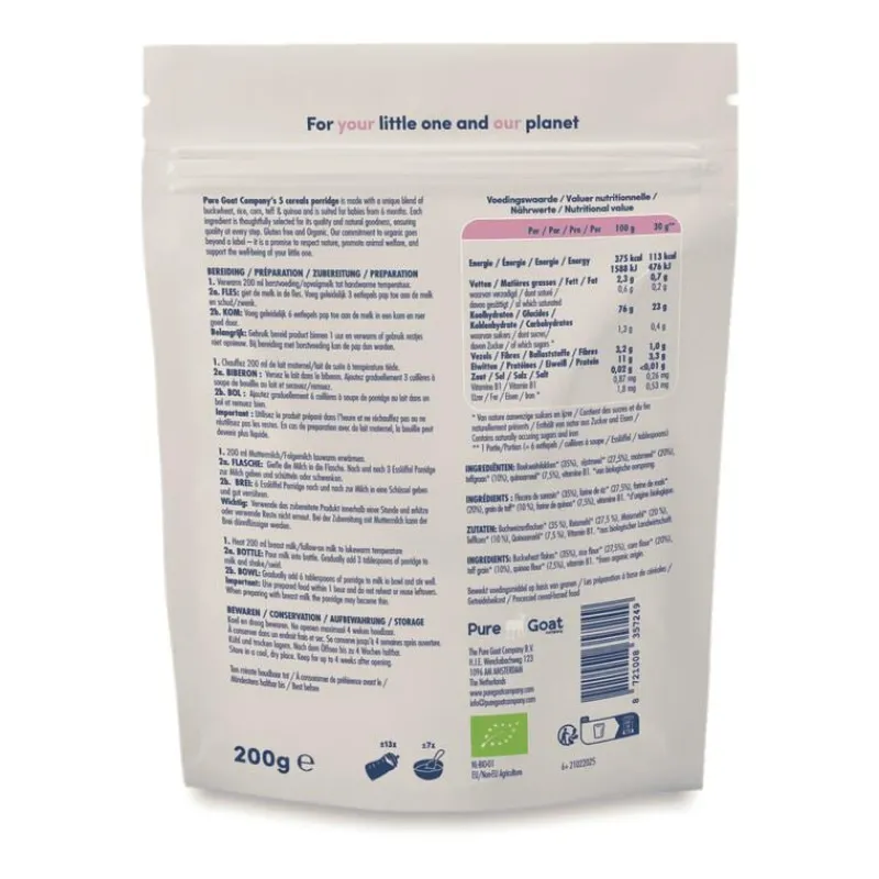 Pure Goat Company Pap 5-granen 6+M 200GR