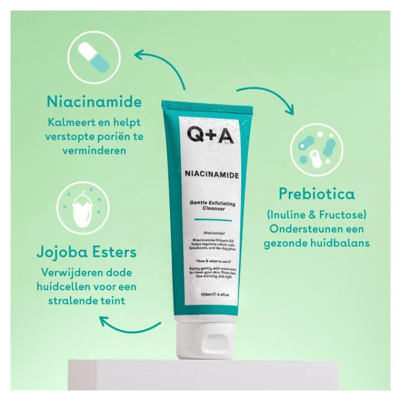 Q+A Niacinamide Gentle Exfoliating Cleanser 125 ML