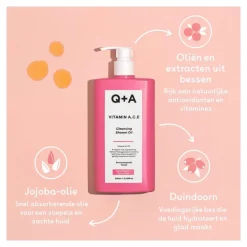 Q+A Vitamin A.C.E Cleansing Shower Oil 250 ML