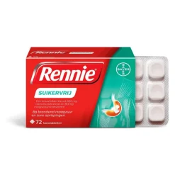 Rennie Suikervrij Kauwtabletten Bij Brandend Maagzuur 72 Stuks