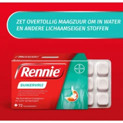 Rennie Suikervrij Kauwtabletten Bij Brandend Maagzuur 72 Stuks