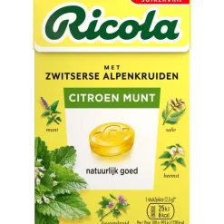 Ricola Kruidenpastilles Lemon Mint Suikervrij