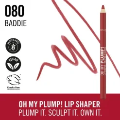 Rimmel London Oh My Plump! Lip Liner - Rood -