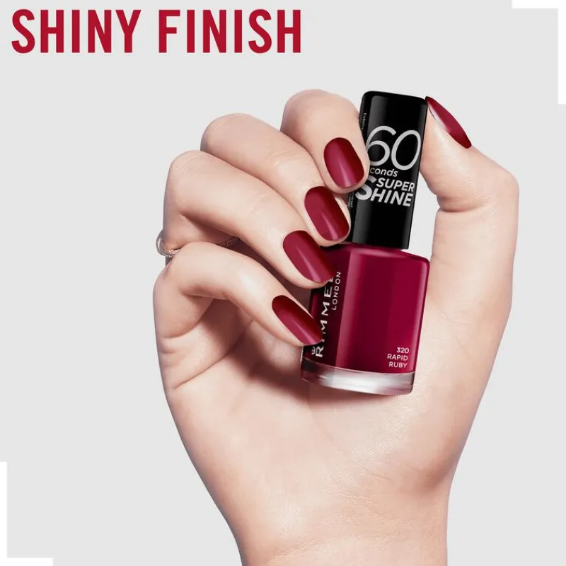 Rimmel London 60 Seconds Super Shine nagellak 320 Rapid Ruby