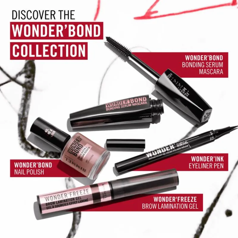 Rimmel London Wonder'Bond Care+Color Nagellak - Roze -