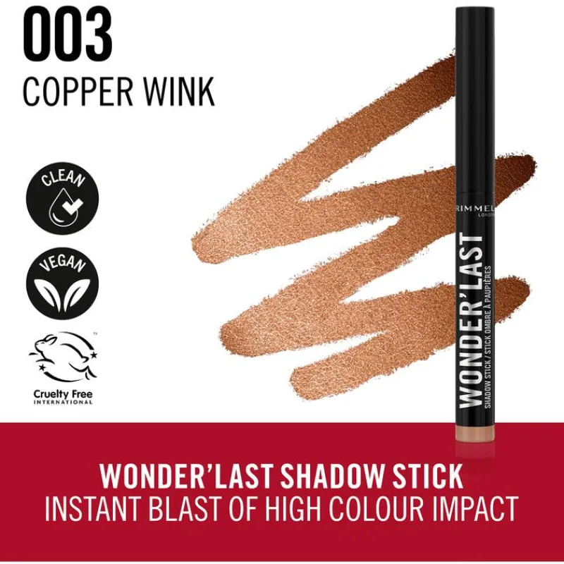 Rimmel London Wonder'last Oogschaduw Stick 003 Copper Wink 1.64 G