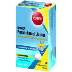 Roter Paracetamol smelttablet 250 mg Junior 20 tabletten
