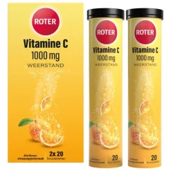 Roter Vitamine C Bruis 1000 mg Abrikoos-Sinaasappel 40 bruistabletten