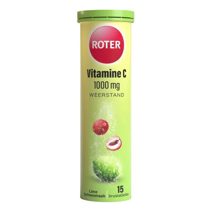 Roter Vitamine C 1000mg Bruistabletten Lime/Lychee15 stuks